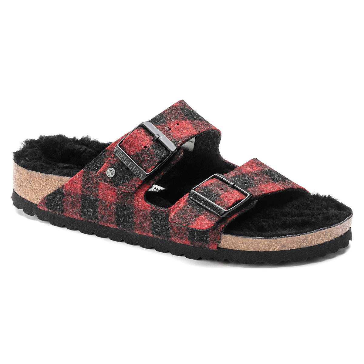 COPY - Birkenstock Mens EU 43 Arizona Rivet Plaid Red Regular Fit Wool Sandals Birkenstock Men Sandals Flip Flops Arizona Rivet Wool Felt  main image 4