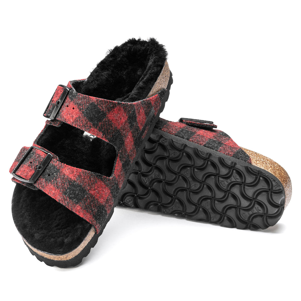 Birkenstock Arizona Plaid Shearling – Walking Depot display picture 2