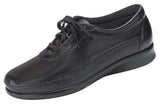 SAS Traveler in Black Leather - Left 3/4 View