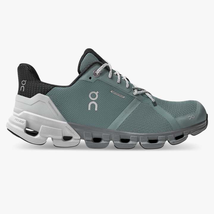 On RunningCloudflyer Waterproof \'Grey Green\' Mens 9.5/Womans 11 On Cloudflyer Green for sale | eBay main image 2
