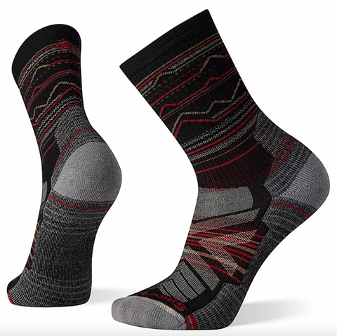 Smartwool Hike Light Cushion Mountain Range Pattern Crew Socks