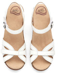 Dansko Season in White Leather - Top View