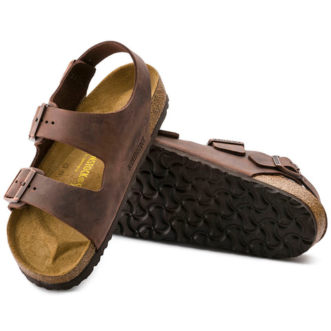 birkenstock milano tobacco - Regular - Oiled Leather Habana - 34871 If you demand the same comfort and style as the Arizona Birkenstock Milano Sandals Ankle Strap