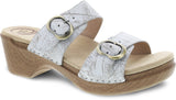 Dansko Sophie in White Distressed - Right 3/4 View