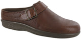 SAS Clog in Woven Brown Leather - 3/4 View