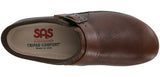 SAS Clog in Woven Brown Leather - Top View