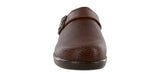 SAS Clog in Woven Brown Leather - Front View