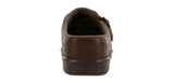 SAS Clog in Woven Brown Leather - Back View