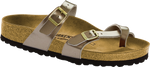 Birkenstock Mayari in Electric Metallic Taupe Birko-Flor
