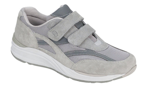 SAS J-V Mesh in Gray Suede - Right 3/4 View