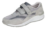 SAS J-V Mesh in Gray Suede - Left 3/4 View