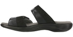 SAS Nudu Slide in Midnight Leather - Side View