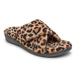 Vionic Relax Slipper in Natural Leopard - Right 3/4 View