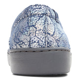 Vionic Avery Pro Metallic in Blue Metallic Leather - Rear View