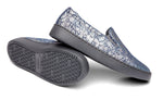 Vionic Avery Pro Metallic in Blue Metallic Leather - Pair