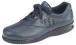 SAS Freetime in Navy Leather - Left 3/4 View