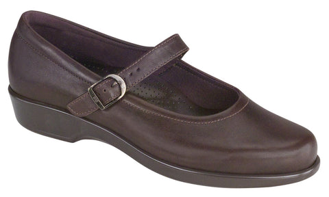 SAS Maria in Dark Brown Leather - Right 3/4 View
