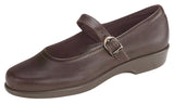 SAS Maria in Dark Brown Leather - Left 3/4 View