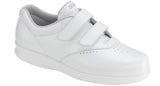 SAS Me Too in White Leather - Right 3/4 View