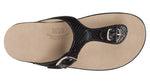 SAS Sanibel in Black Snake Leather - Top View