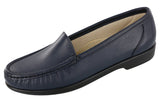 SAS Simplify in Navy Leather - Left 3/4 View