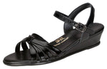 SAS Strippy in Black Patent Leather - Left 3/4 View