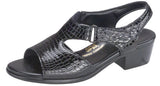 SAS Suntimer in Black Croc Leather - Left 3/4 View