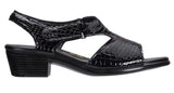 SAS Suntimer in Black Croc Leather - Side View