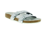 Birkenstock Yao in Metallic Silver Birko-flor