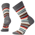 Smartwool Women's Margarita Socks in Medium Gray Heather/Bright Coral