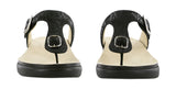 SAS Sanibel in Nero Snake Leather - Front View